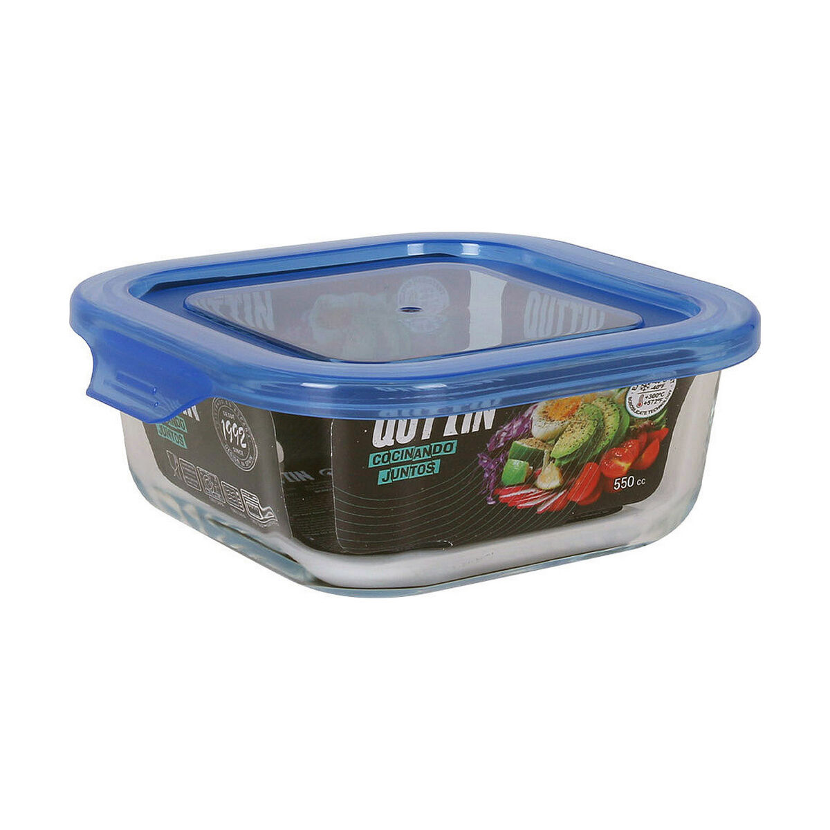 Lunchlåda Quttin   Blå Fyrkantig 14 x 14 x 5,5 cm 550 ml