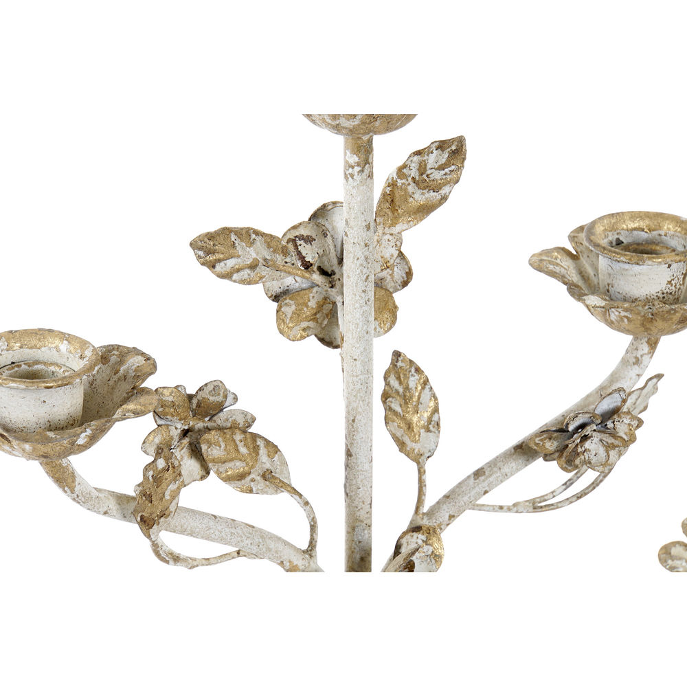 Rund ljsstake med stöd DKD Home Decor 61 x 21 x 83,5 cm Beige Metall Virágok - 2