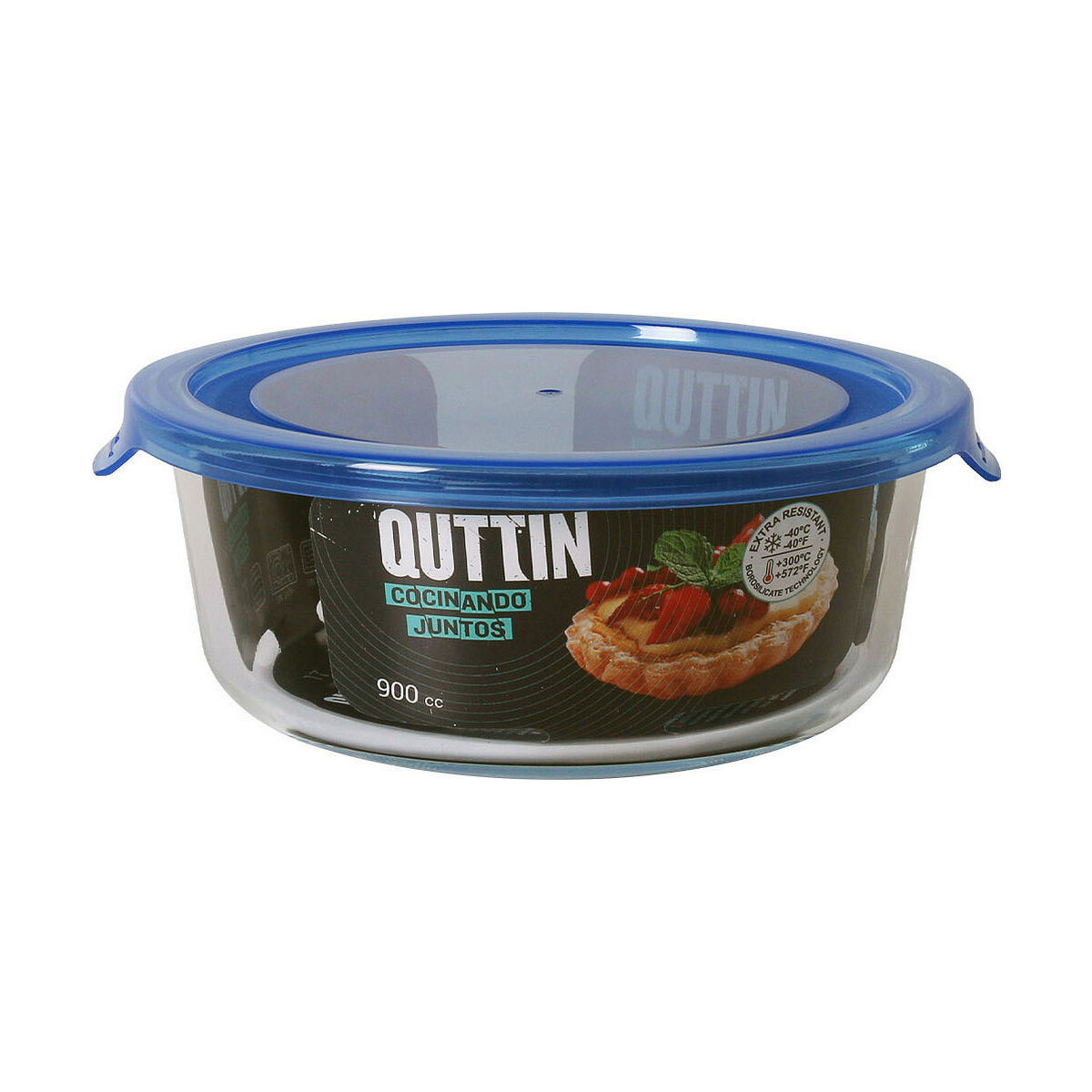 Lunchlåda Quttin   Rund Blå 900 ml (Ø 17,7 x 7 cm)