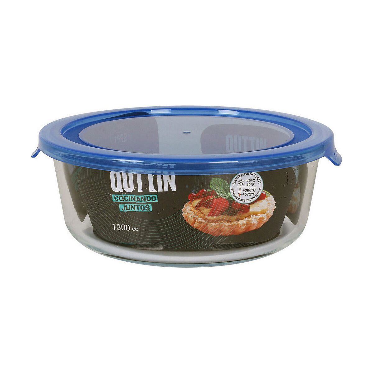 Lunchlåda Quttin   Rund Blå 1,3 L (Ø 20,5 x 7,5 cm)