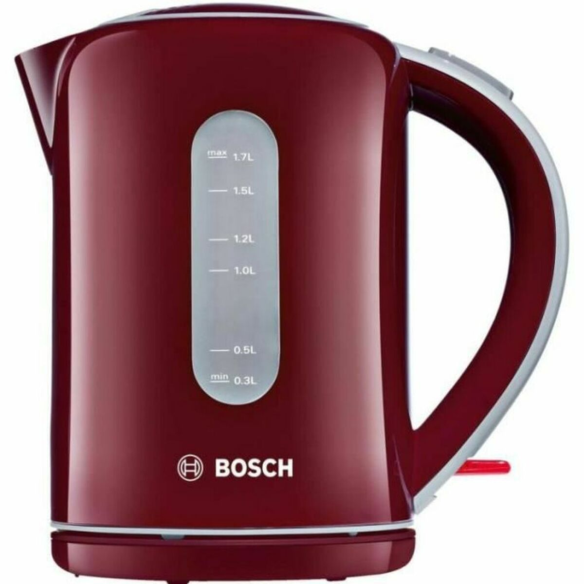 Vattenkokare BOSCH TWK7604 Röd Bordeaux Rostfritt stål Plast 2200 W 1,7 L