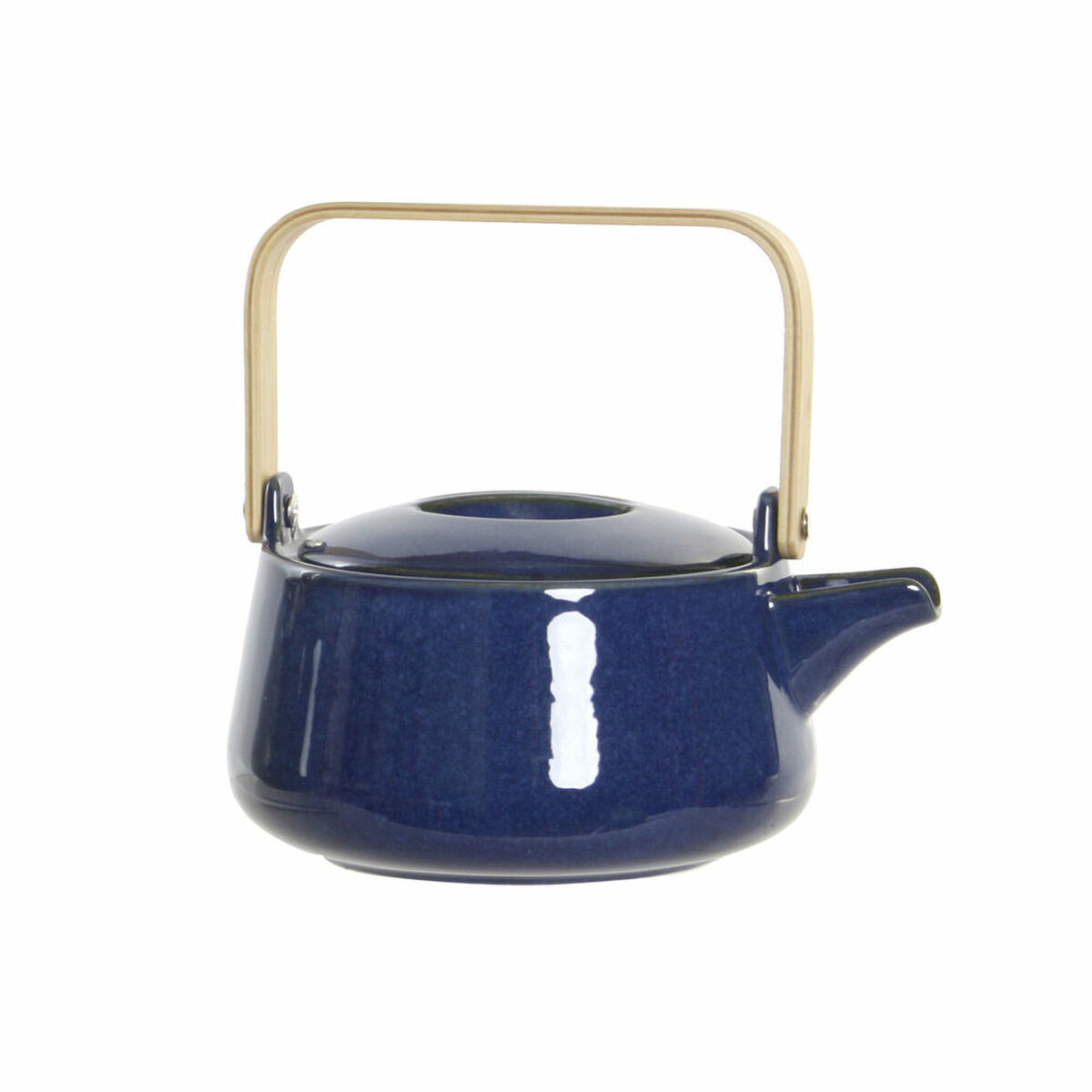 Tekanna DKD Home Decor 21 x 17 x 10 cm Porslin Blå 1 L - 4