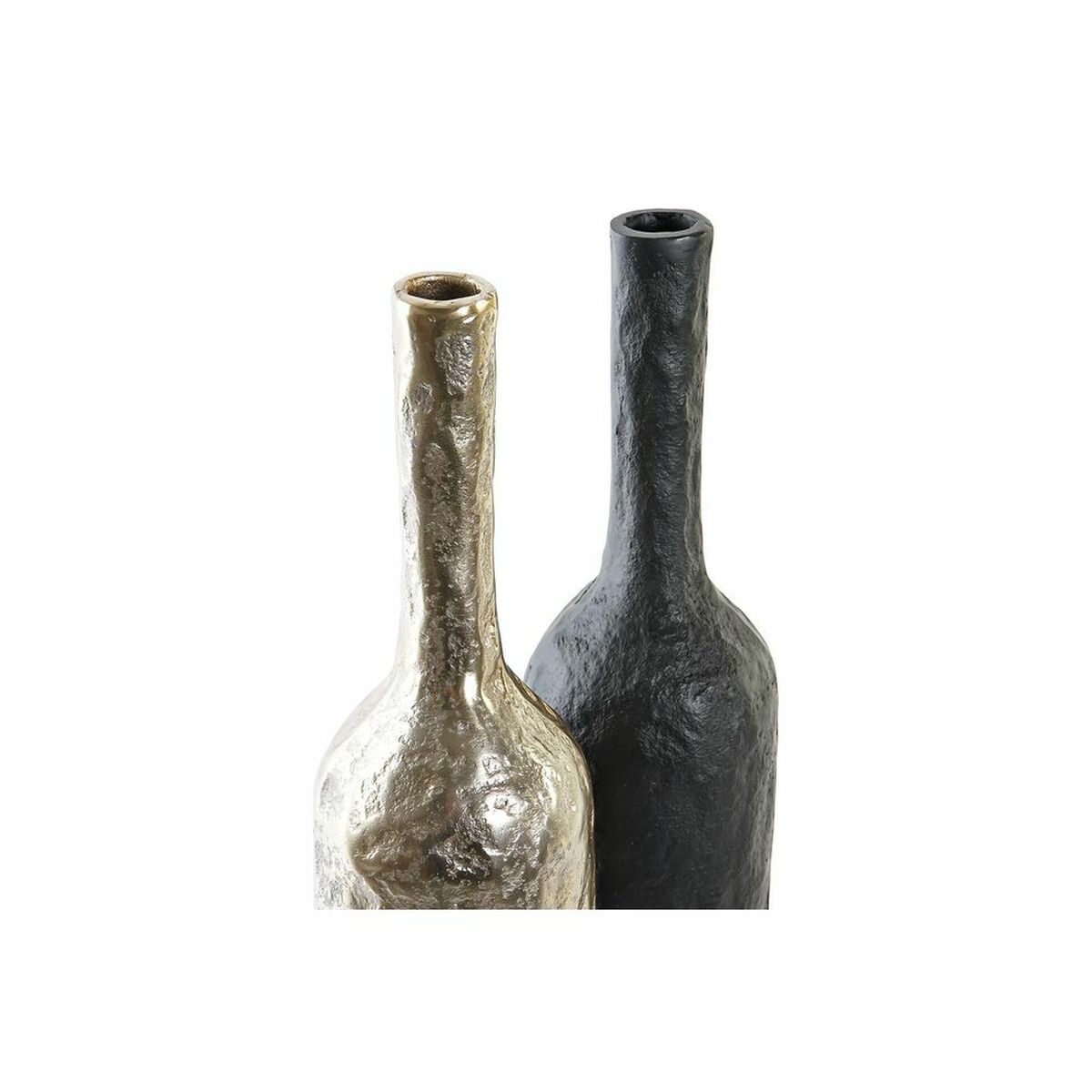 Vas DKD Home Decor Gyllene 8 x 8 x 44 cm Champagne Svart Aluminium Modern (2 antal) - 5