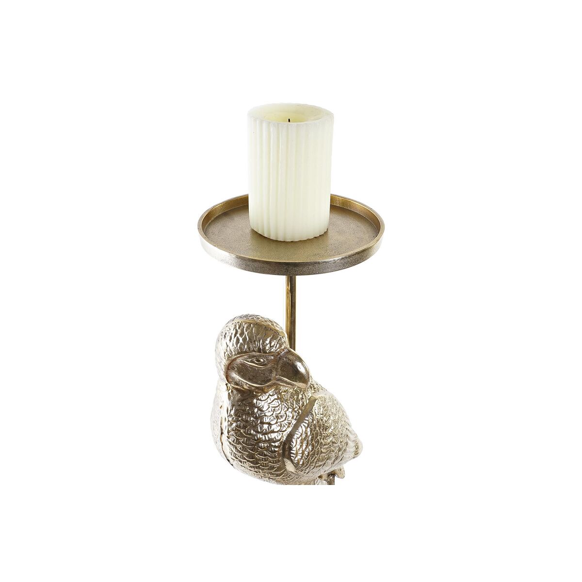 Kandelaber DKD Home Decor Champagne Aluminium Papegoja (21 x 21 x 72 cm) - 3