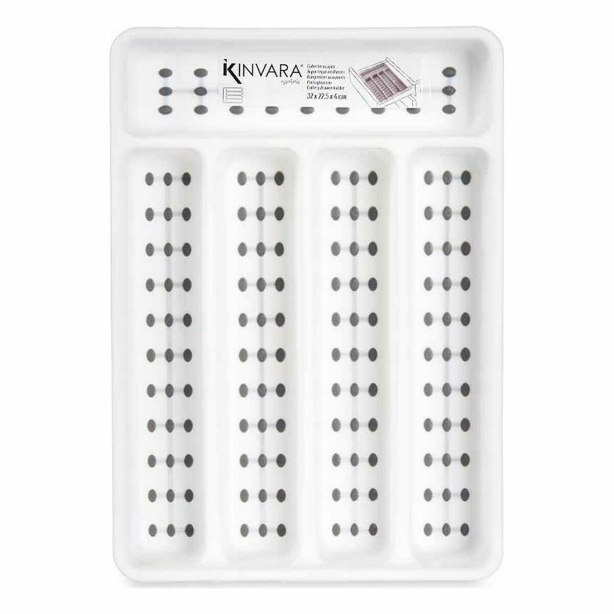 Besticks-sortering polypropen 22,5 x 4,5 x 32 cm (24 antal) - 2