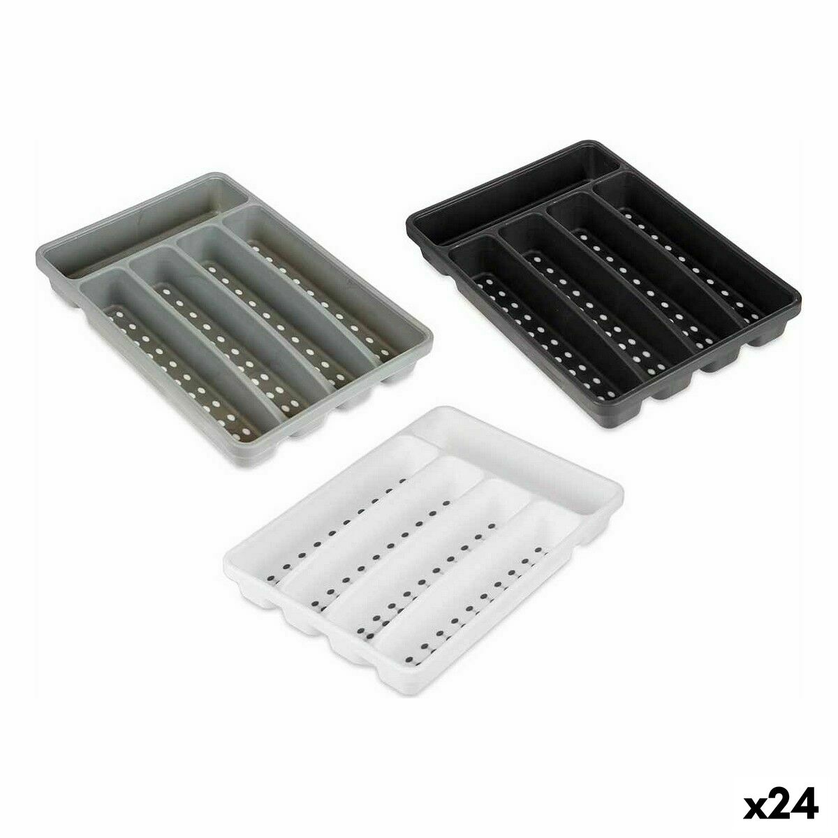 Besticks-sortering polypropen 22,5 x 4,5 x 32 cm (24 antal)