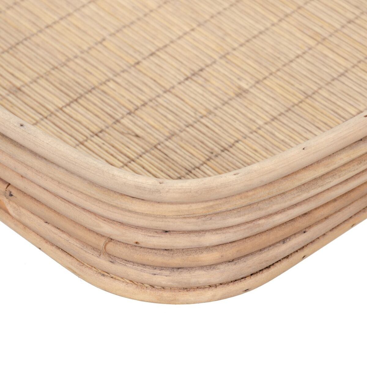 Snacksbricka 64,5 x 42 x 11 cm Naturell Rattan 3 Delar - 4
