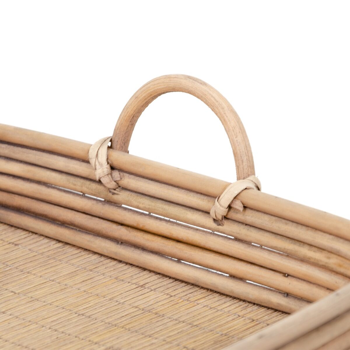 Snacksbricka 64,5 x 42 x 11 cm Naturell Rattan 3 Delar - 2