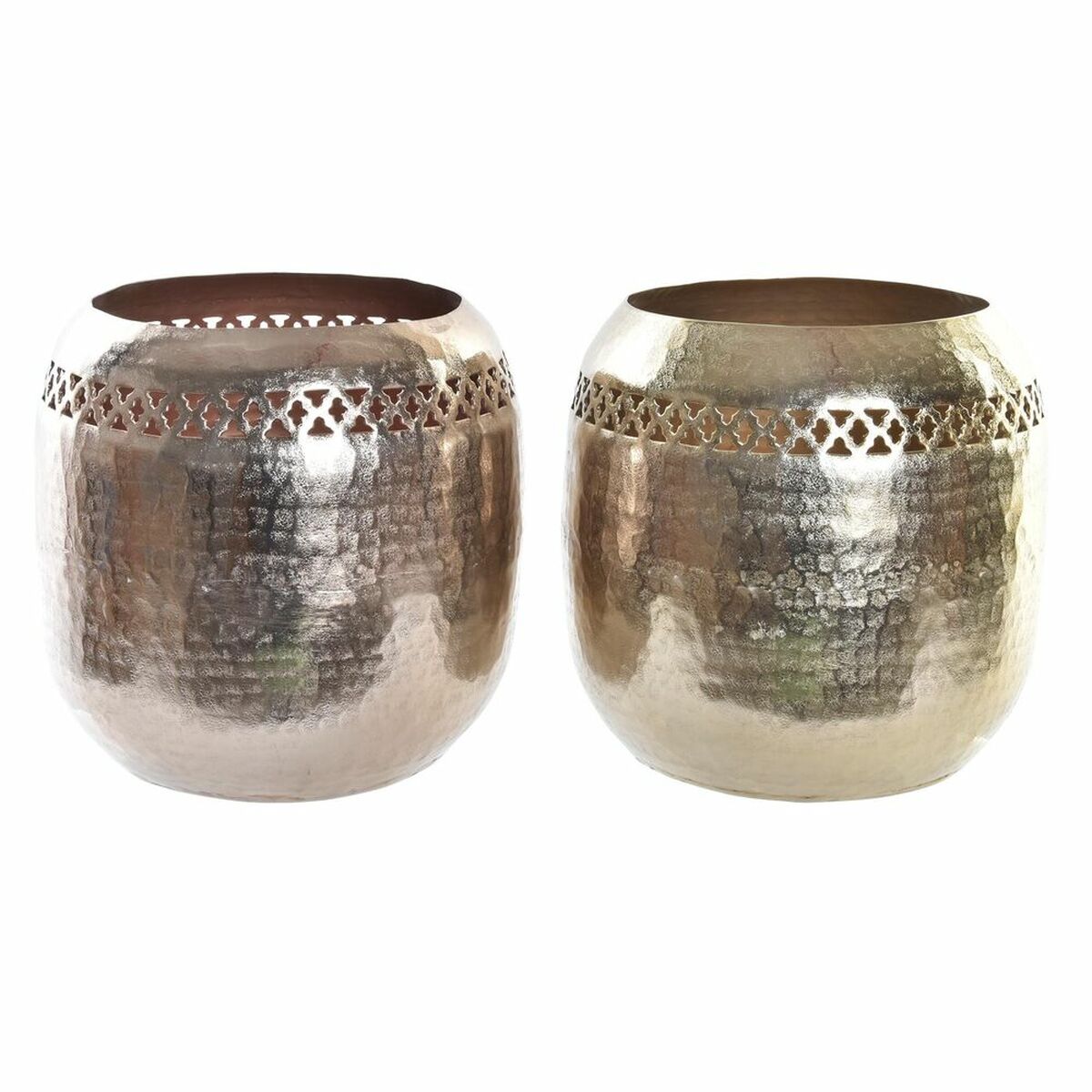 Vas DKD Home Decor Koppar 24 x 24 x 22 cm Gyllene Aluminium Arab stansning (2 antal) - 4