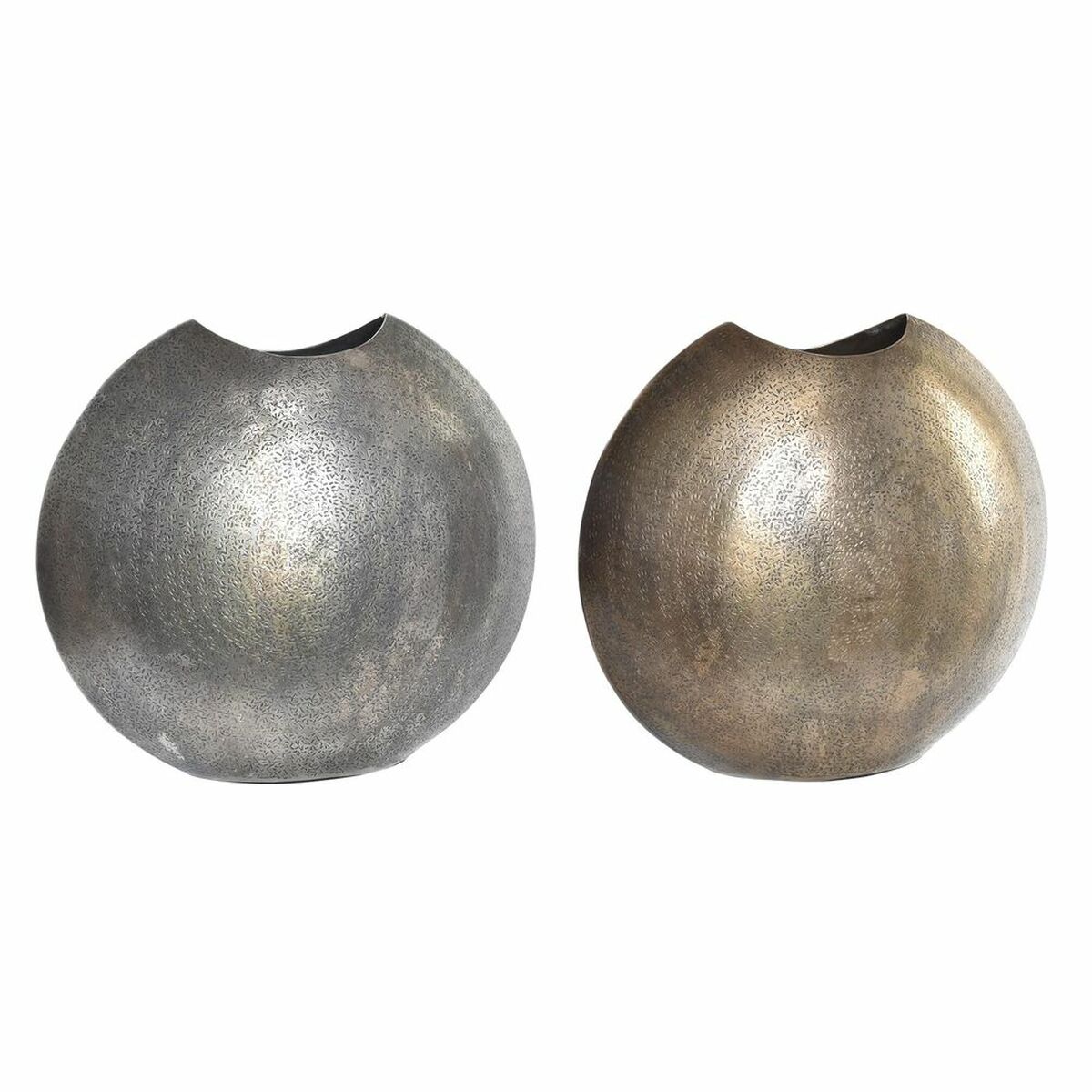 Vas DKD Home Decor Silvrig 36 x 14 x 33 cm Gyllene Aluminium (2 antal) - 5