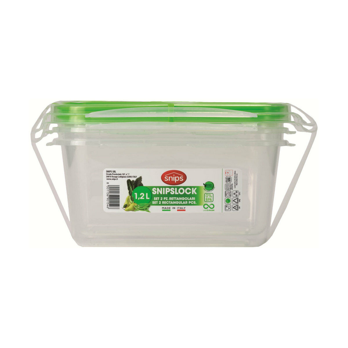 Lunchlåda Snips 1,2 L Hermetisk stängning (2 antal)
