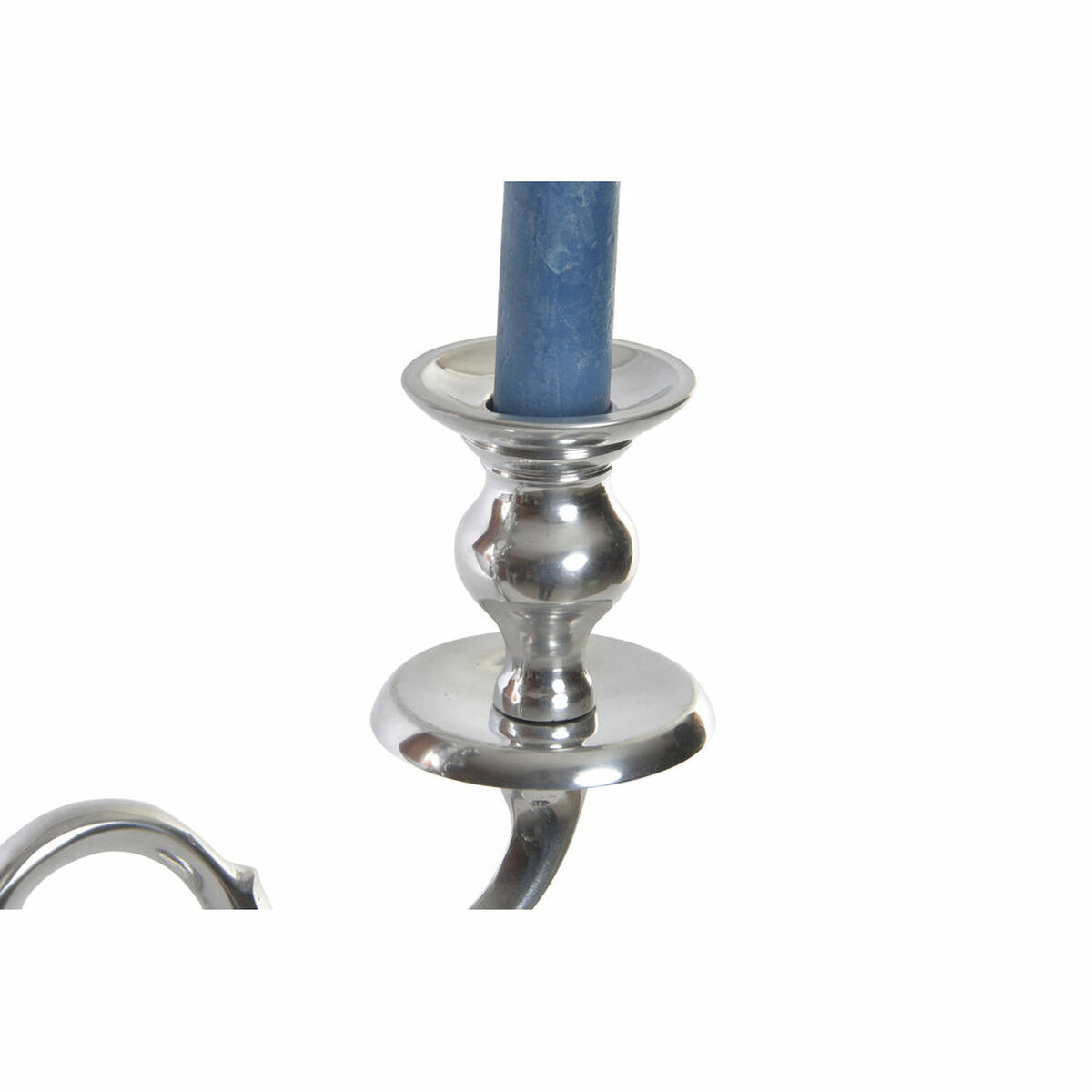 Kandelaber DKD Home Decor Silvrig Aluminium (34 x 12 x 41 cm) (3 Delar) - 6