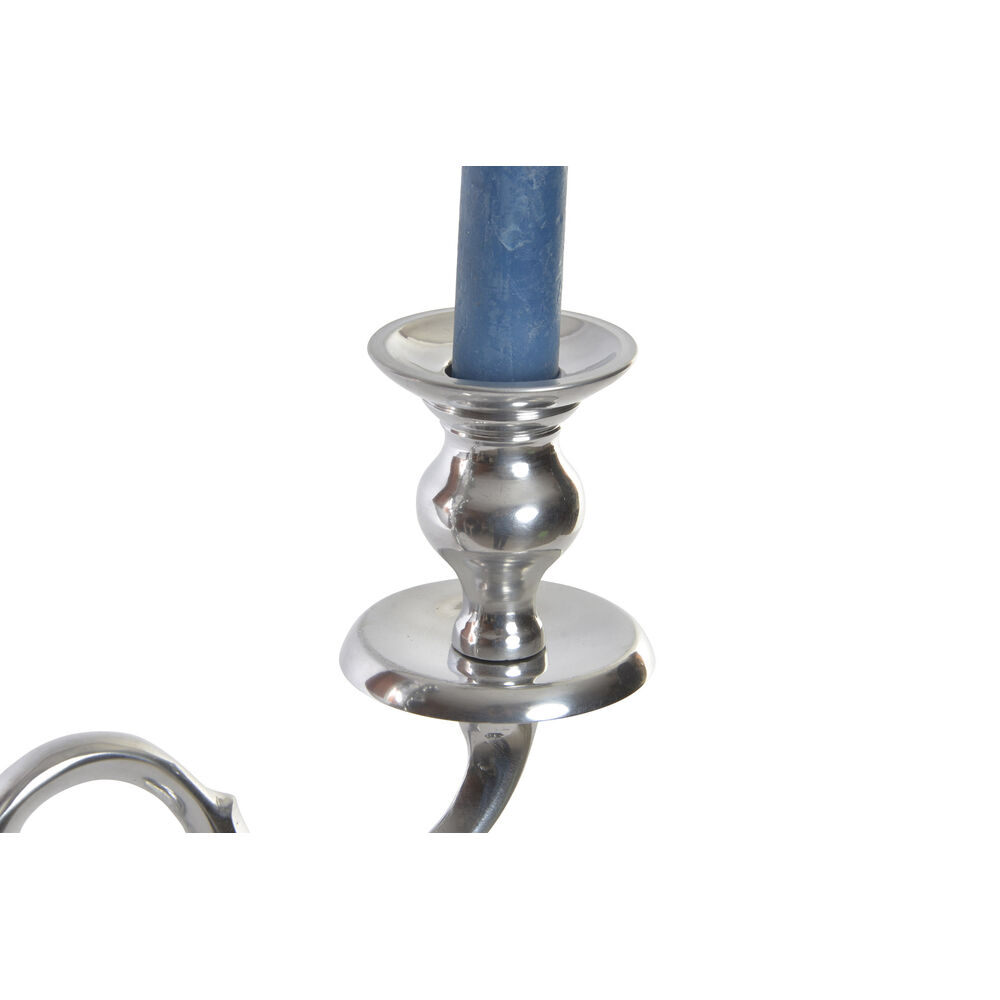 Kandelaber DKD Home Decor Silvrig Aluminium (34 x 12 x 41 cm) (3 Delar) - 3