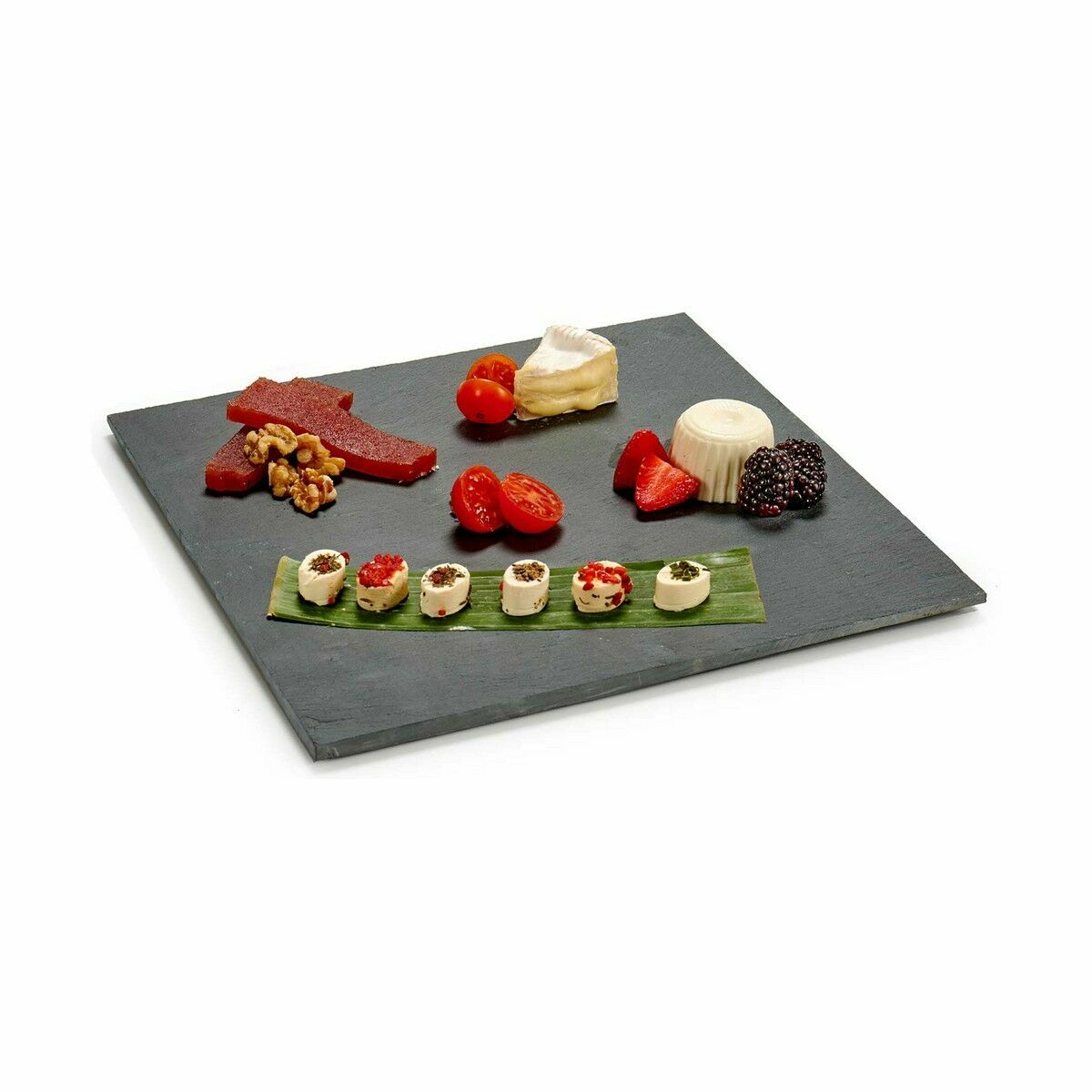 Snacksbricka Svart Skiffer 30 x 0,5 x 30 cm (12 antal) - 2