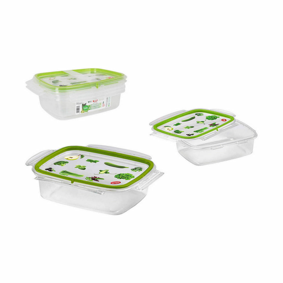Lunchlåda Snips 1,4 L Hermetisk stängning (2 antal) - 3
