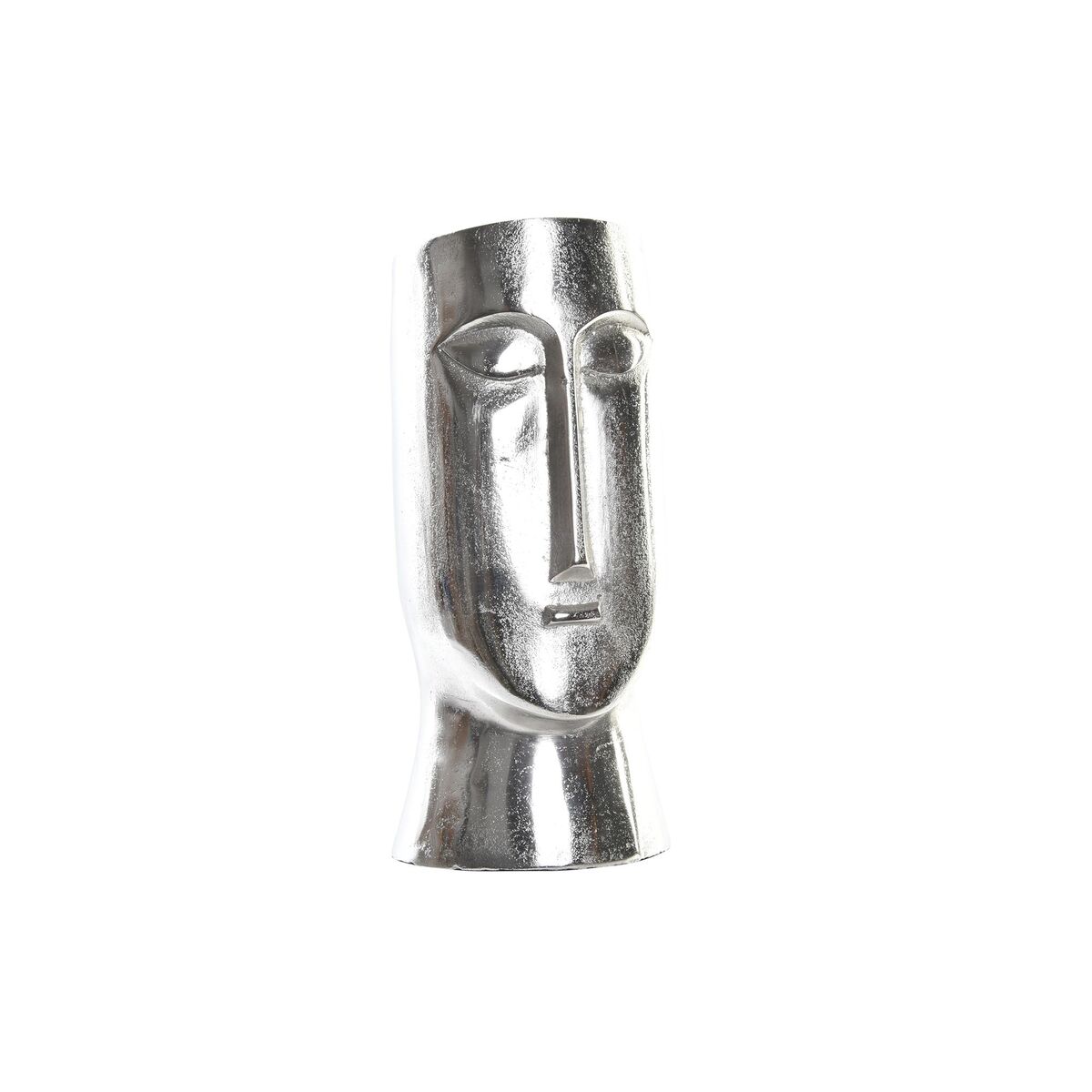 Vas DKD Home Decor Ansikte Silvrig Aluminium Modern (17 x 16 x 36 cm) - 4