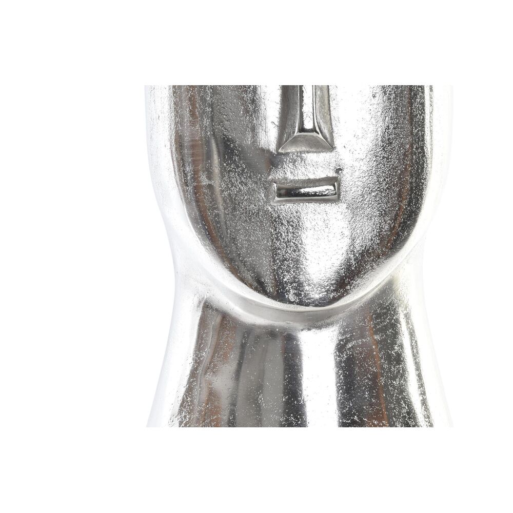 Vas DKD Home Decor Ansikte Silvrig Aluminium Modern (17 x 16 x 36 cm) - 3