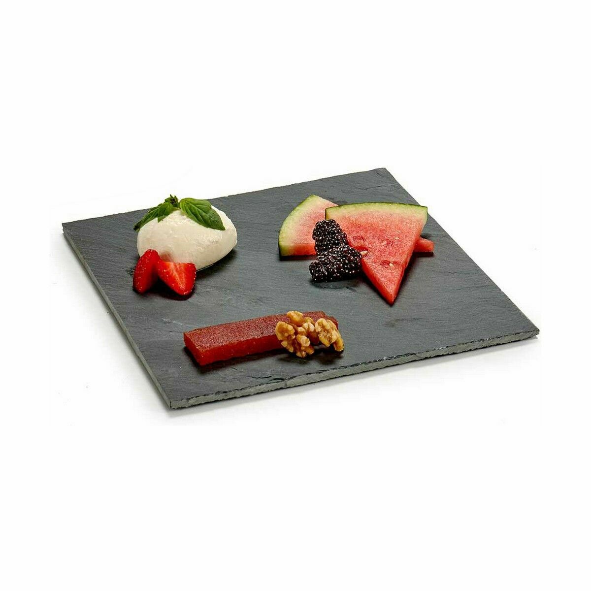 Snacksbricka Svart Skiffer 25 x 0,5 x 25 cm (12 antal) - 2