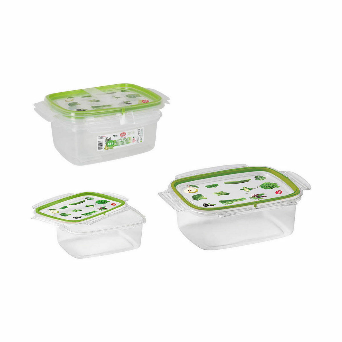 Lunchlåda Snips 1,8 L Hermetisk stängning (2 antal) - 3