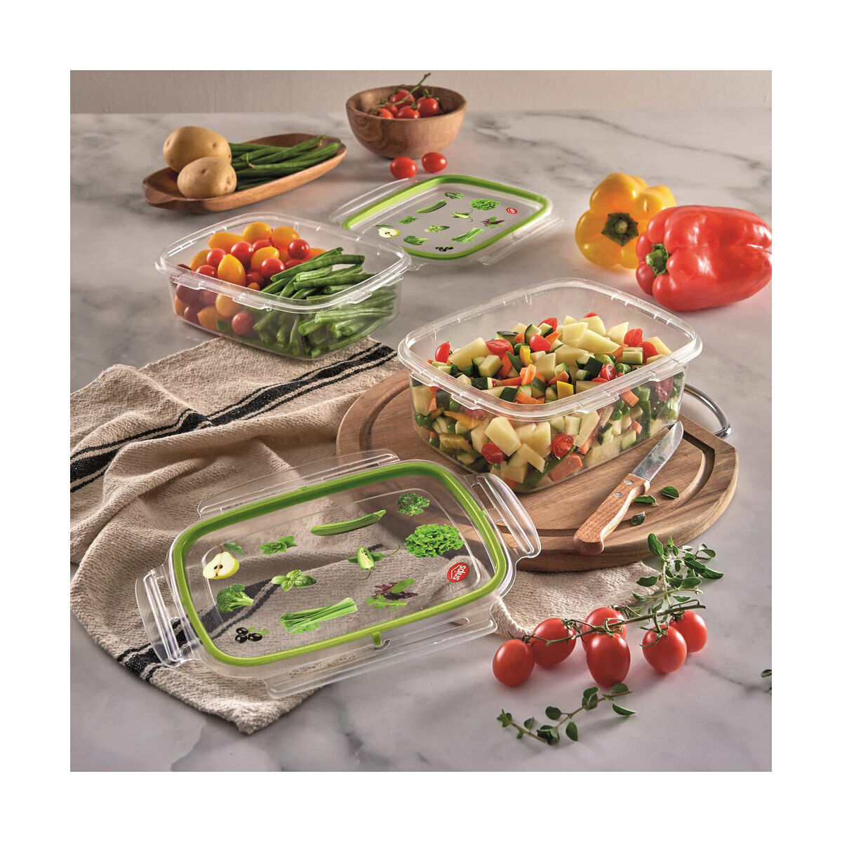 Lunchlåda Snips 1,8 L Hermetisk stängning (2 antal) - 4
