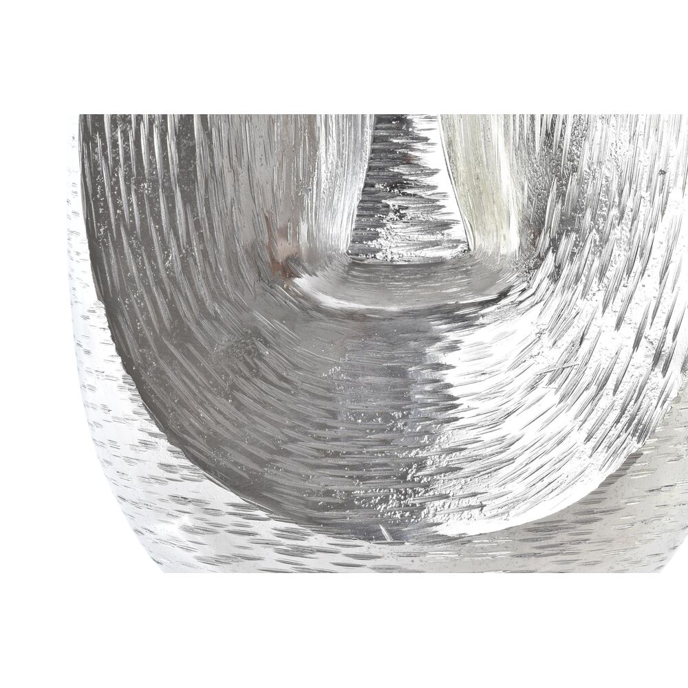 Vas DKD Home Decor Ansikte Silvrig Aluminium Modern (19 x 19 x 31 cm) - 3