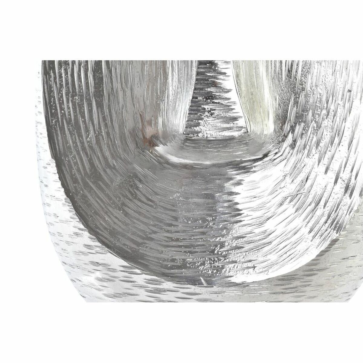 Vas DKD Home Decor Ansikte Silvrig Aluminium Modern (19 x 19 x 31 cm) - 6