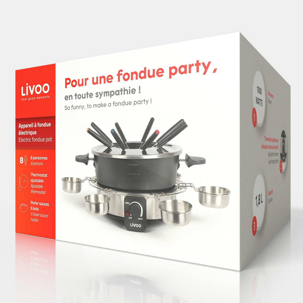 Fondue Livoo 1000 W 1,8 L - 2