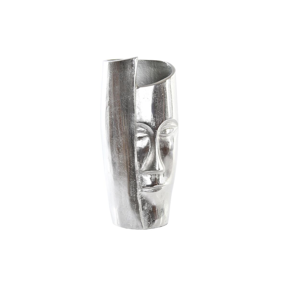 Vas DKD Home Decor 15 x 13 x 31 cm Ansikte Silvrig Aluminium Modern - 4