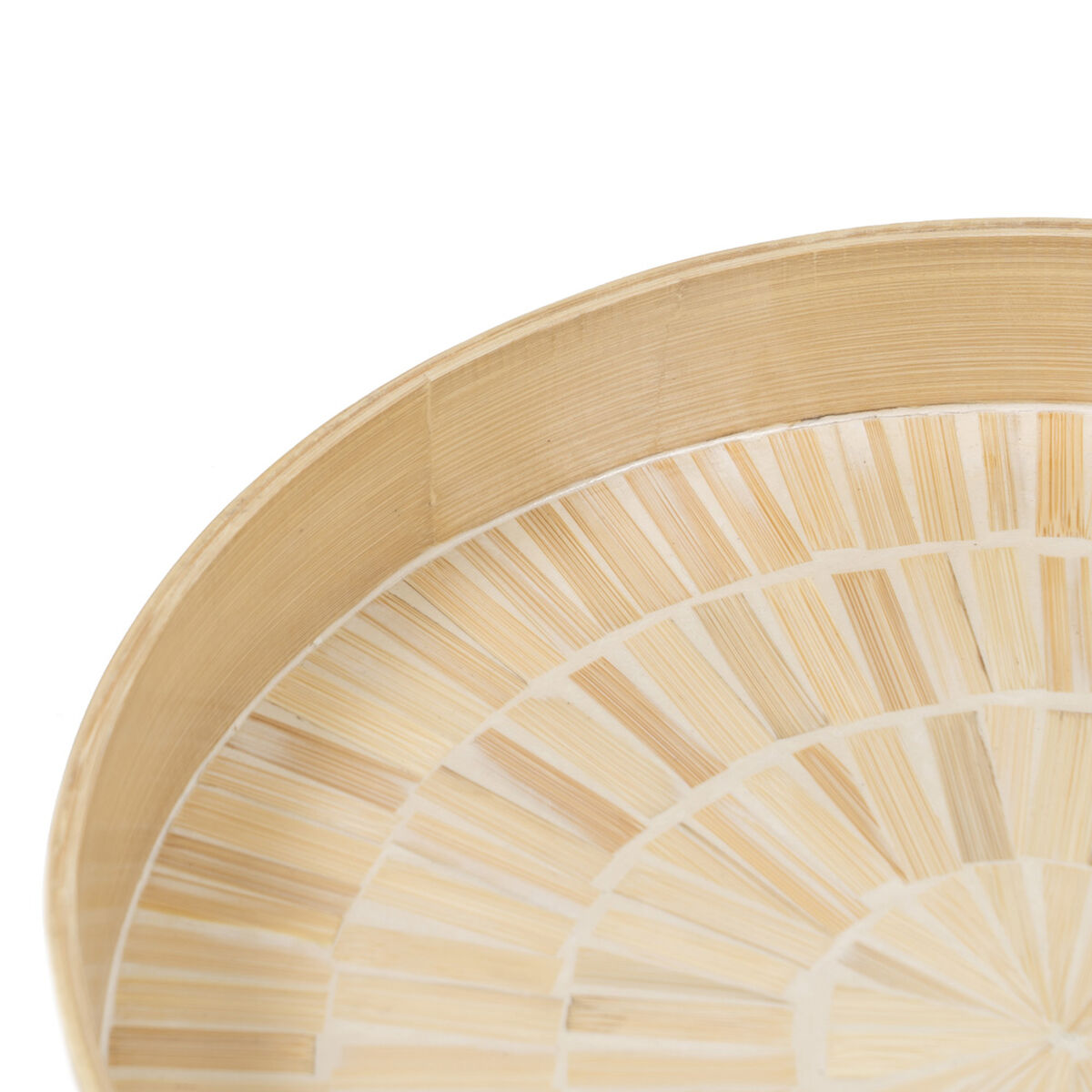 Snacksbricka Beige Bambu 35 x 35 x 5 cm Trä MDF - 4