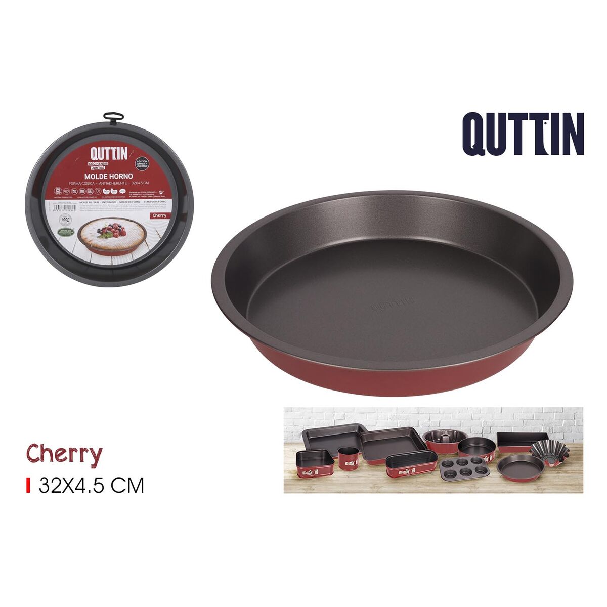 Ugnsform Quttin Cherry Kolstål 32 x 4,5 cm - 2