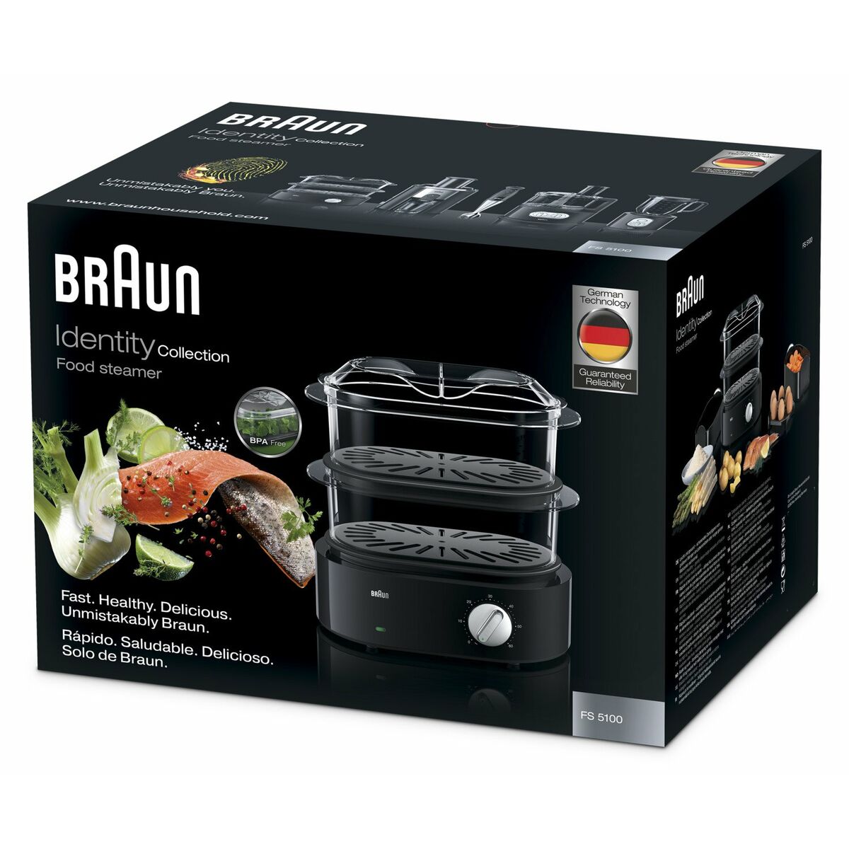 Ångkokare Braun FS 5100 Svart 850 W 850 W - 2