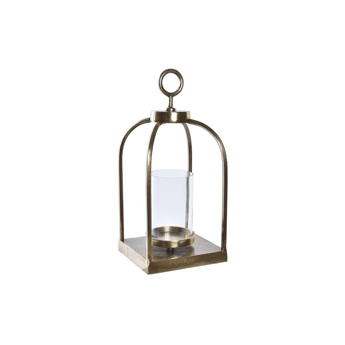 Lykta DKD Home Decor Glas Gyllene Aluminium (19 x 19 x 43 cm) - 5