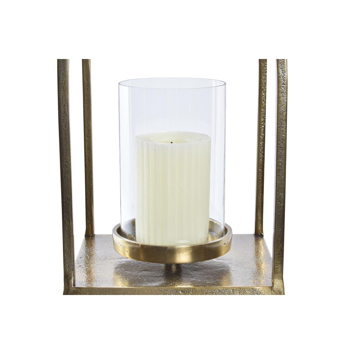 Lykta DKD Home Decor Glas Gyllene Aluminium (19 x 19 x 43 cm) - 3