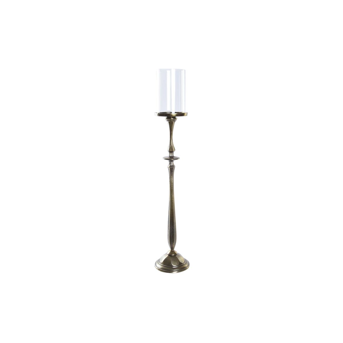Kandelaber DKD Home Decor Glas Gyllene Aluminium (13 x 13 x 71 cm)