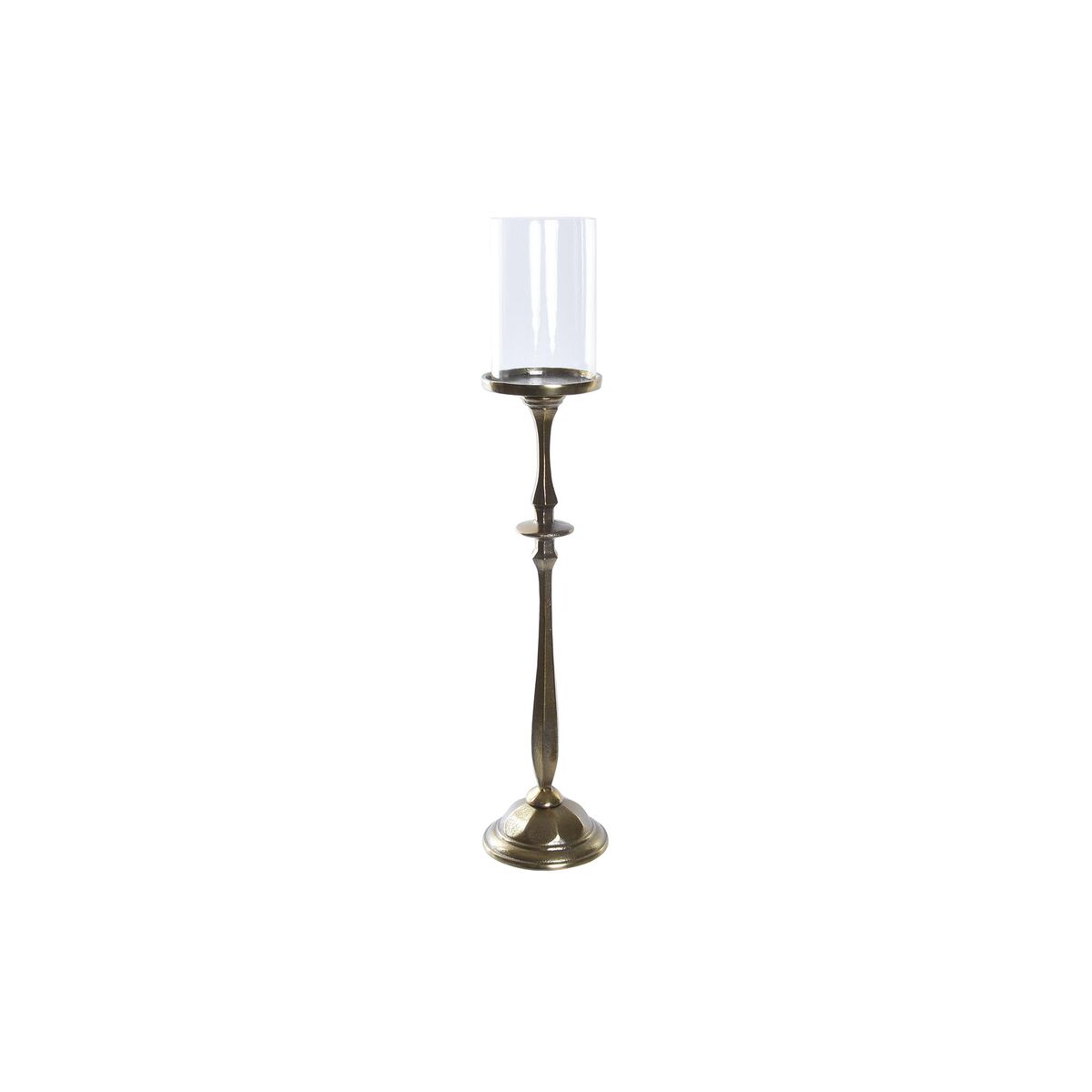 Kandelaber DKD Home Decor Glas Gyllene Aluminium (13 x 13 x 53 cm)