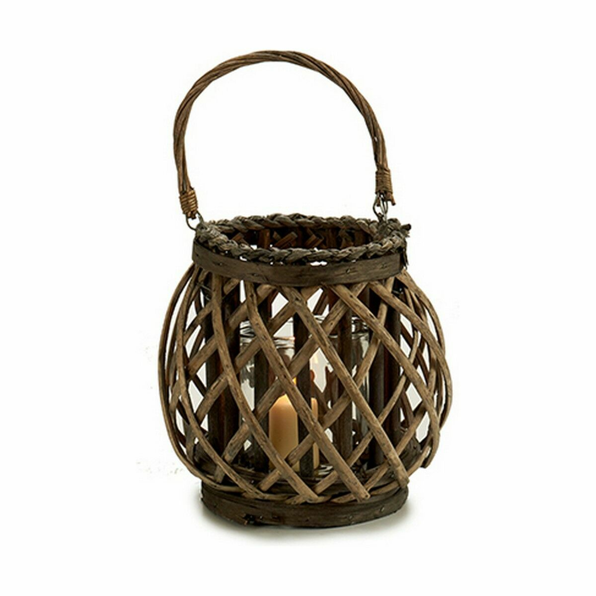 Ljusstakar Grå Brun vide Glas 29,5 x 24 x 22 cm (6 antal) - 2