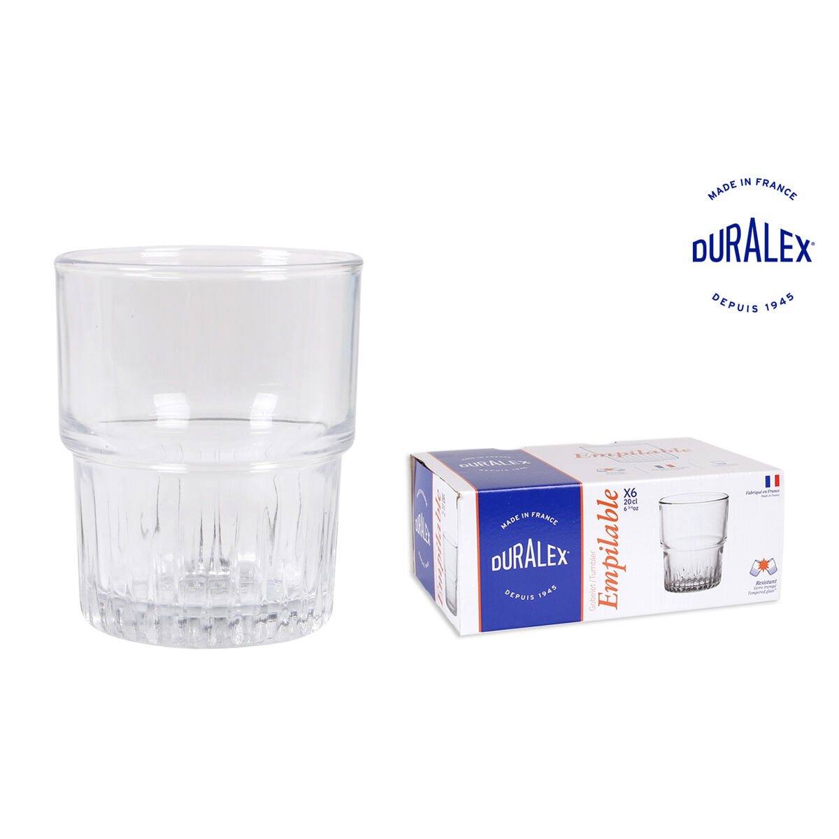 Glasset Duralex 1014AB06/6 200 ml 6 antal
