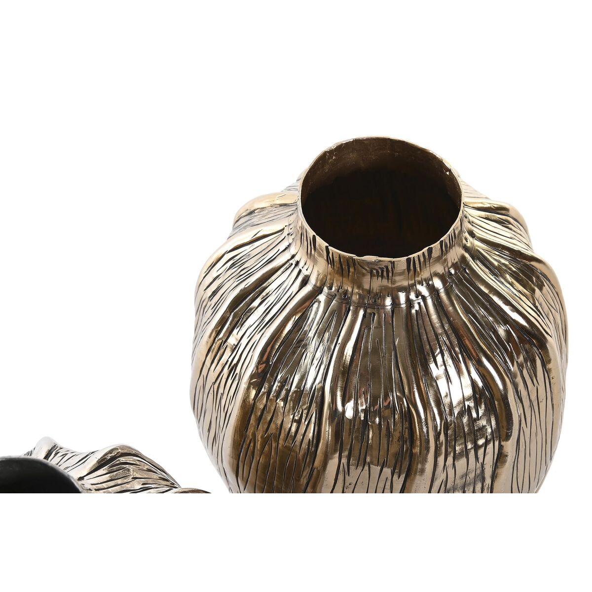 Vas DKD Home Decor Silvrig Gyllene Aluminium Modern 20 x 20 x 26 cm (2 antal) - 6