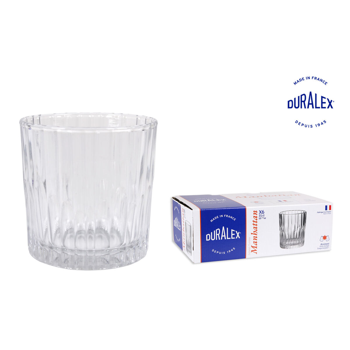 Glas Duralex 1056AB06/6 6 antal 310 ml
