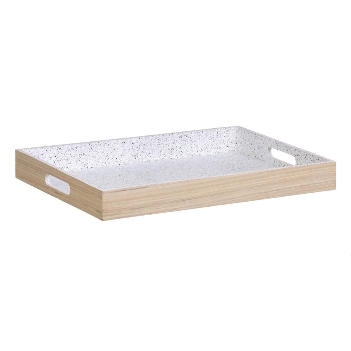 Snacksbricka Naturell Vit Bambu 45 x 35 x 5 cm 3 Delar - 4