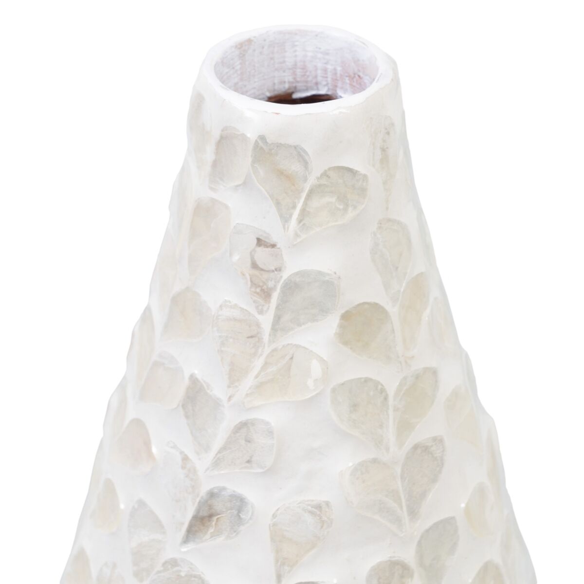 Vas 15 x 15 x 44 cm Beige Pärlemor Trä MDF - 4