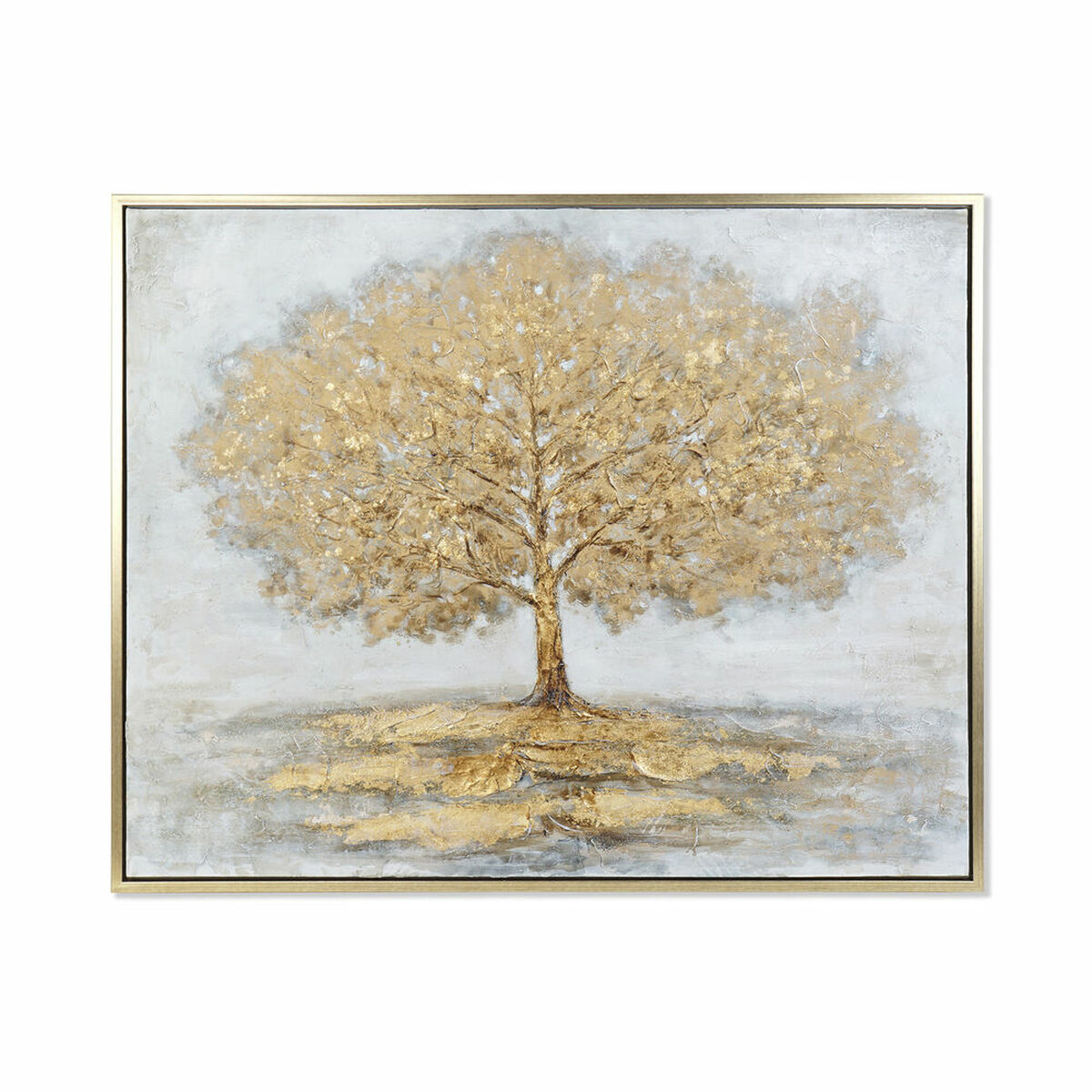 Tavla DKD Home Decor Träd Cottage 131,5 x 4 x 106 cm