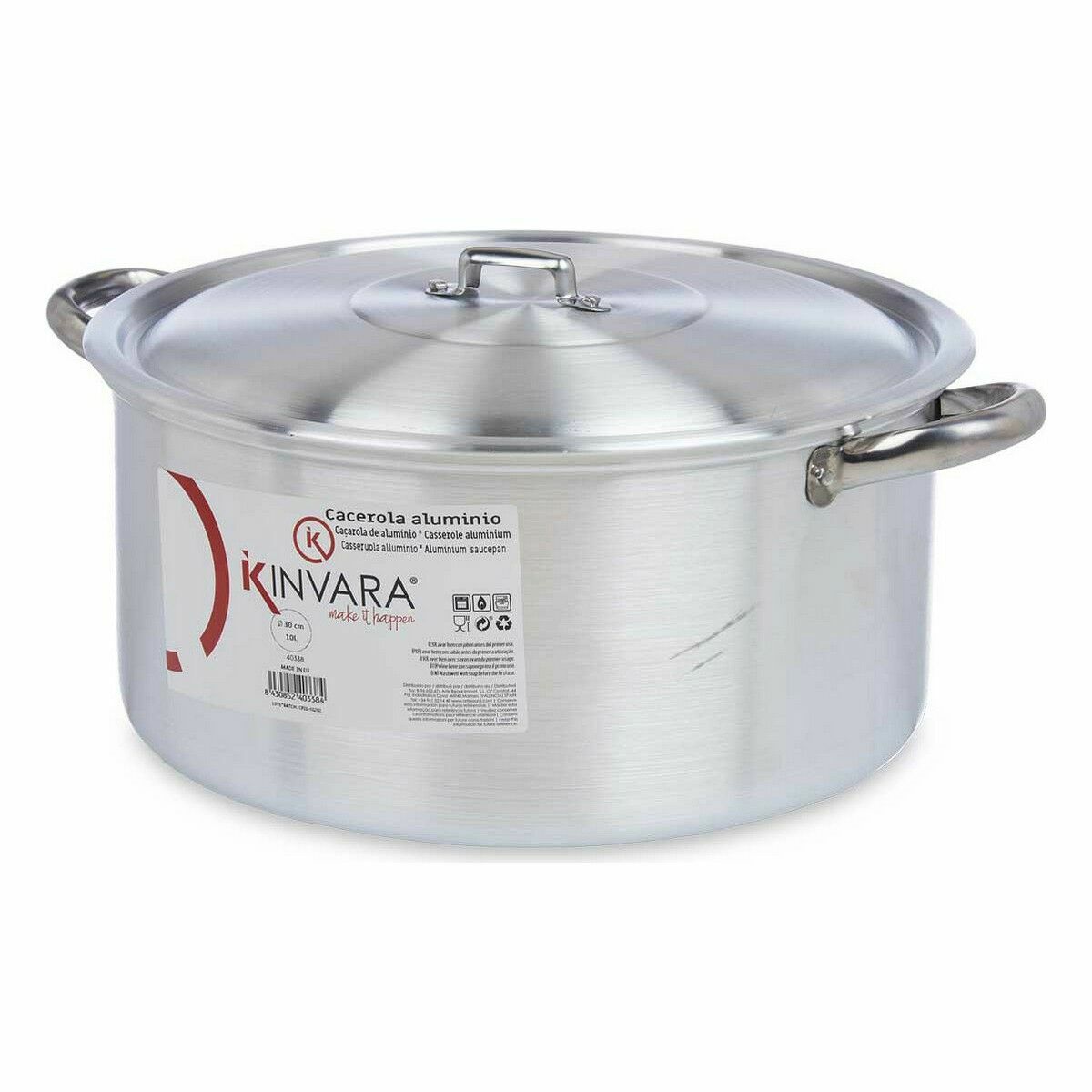 Kastrull med lock Silvrig Aluminium 10 L (6 antal) - 2
