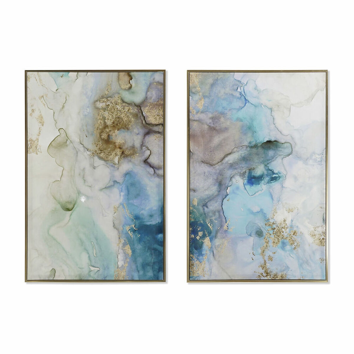 Tavla DKD Home Decor Abstrakt Modern Lackad 60 x 3 x 90 cm (2 antal) - 4