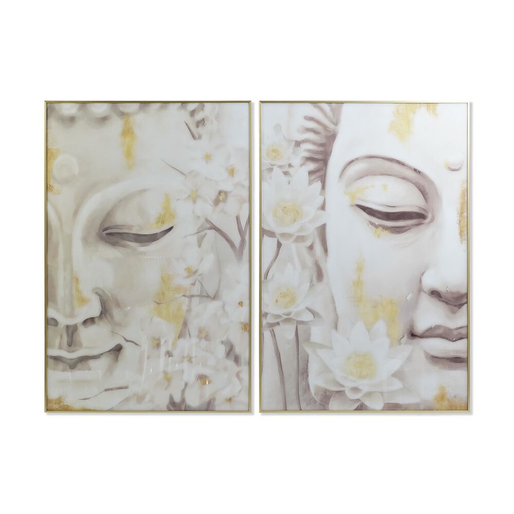 Tavla DKD Home Decor Buddha 80 x 4 x 120 cm Orientalisk (2 antal)