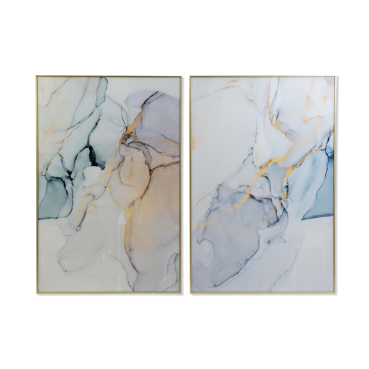 Tavla DKD Home Decor 80 x 2,5 x 120 cm Abstrakt Modern (2 antal)