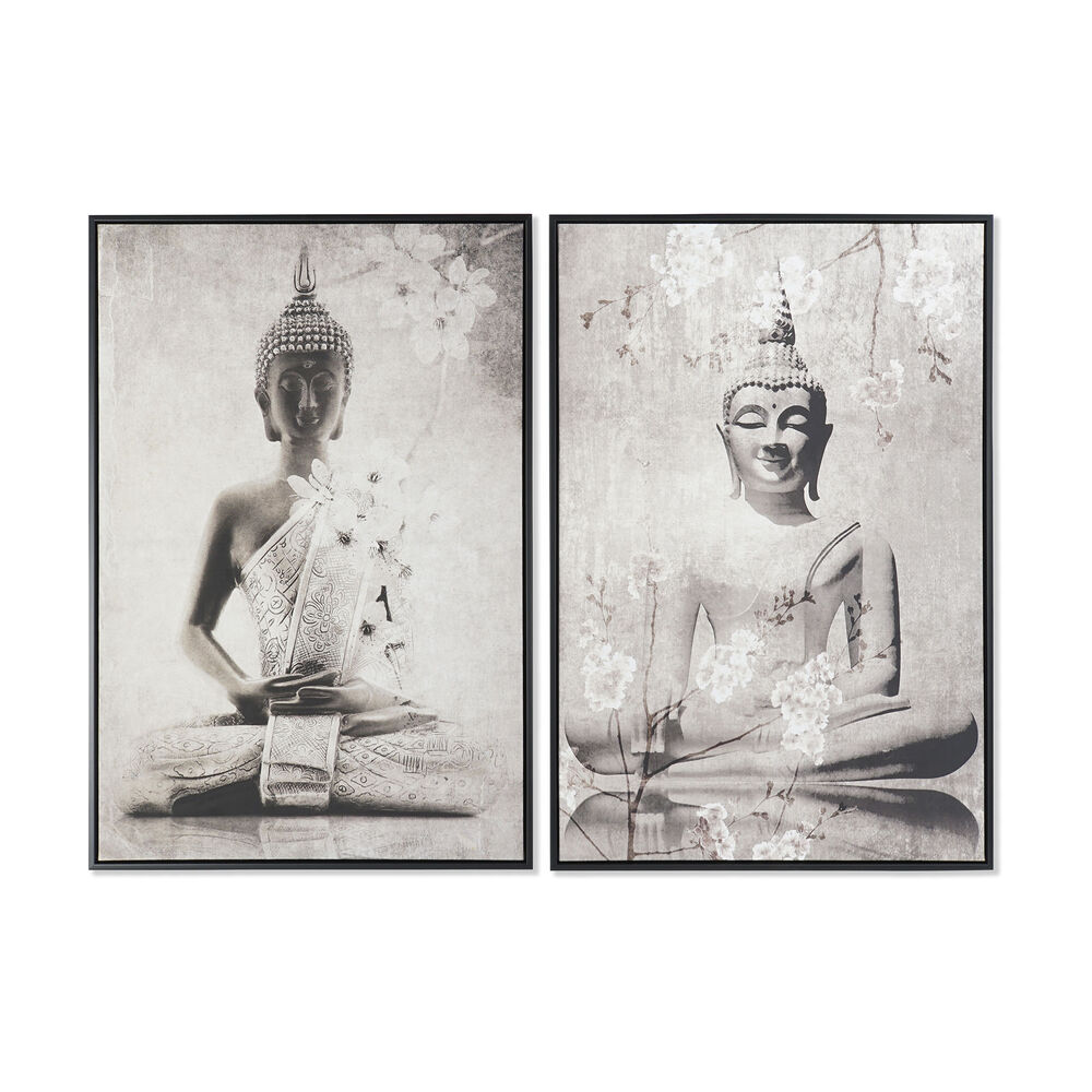 Tavla DKD Home Decor Buddha Orientalisk 63 x 4,5 x 93 cm (2 antal)