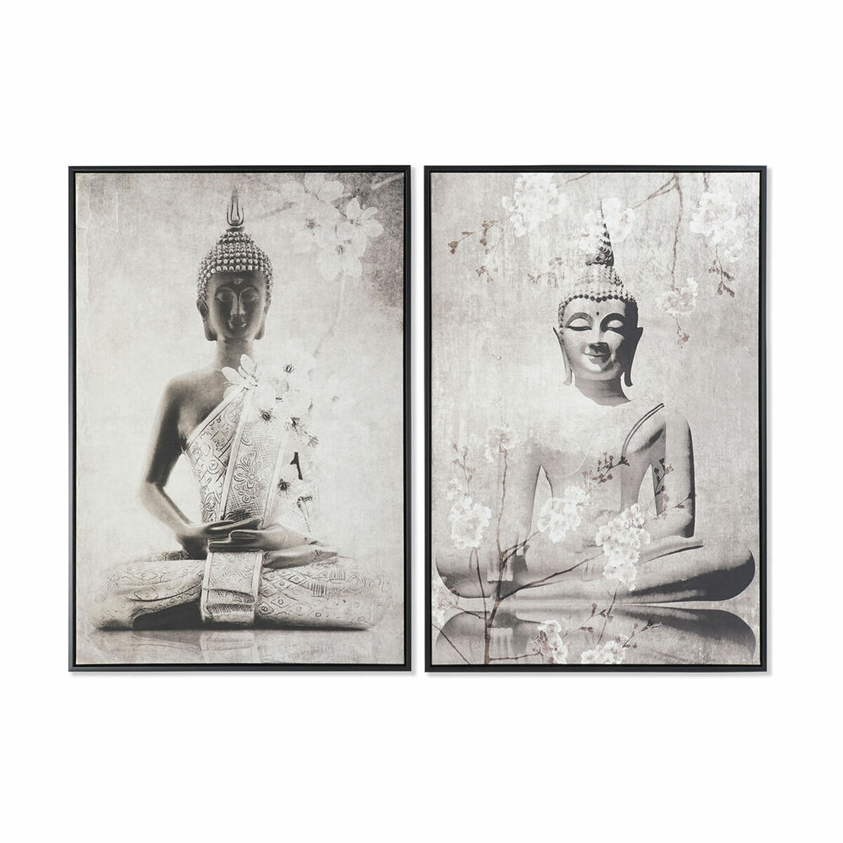 Tavla DKD Home Decor Buddha Orientalisk 63 x 4,5 x 93 cm (2 antal) - 4