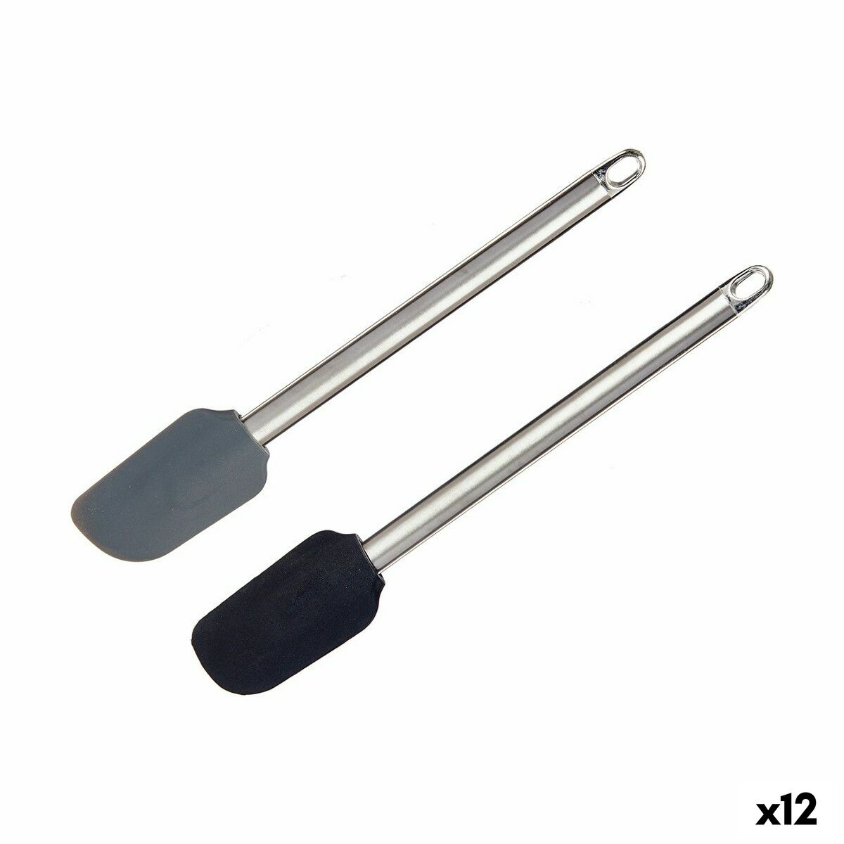 Spatel Silikon Stål 28 x 5 x 1 cm (12 antal)