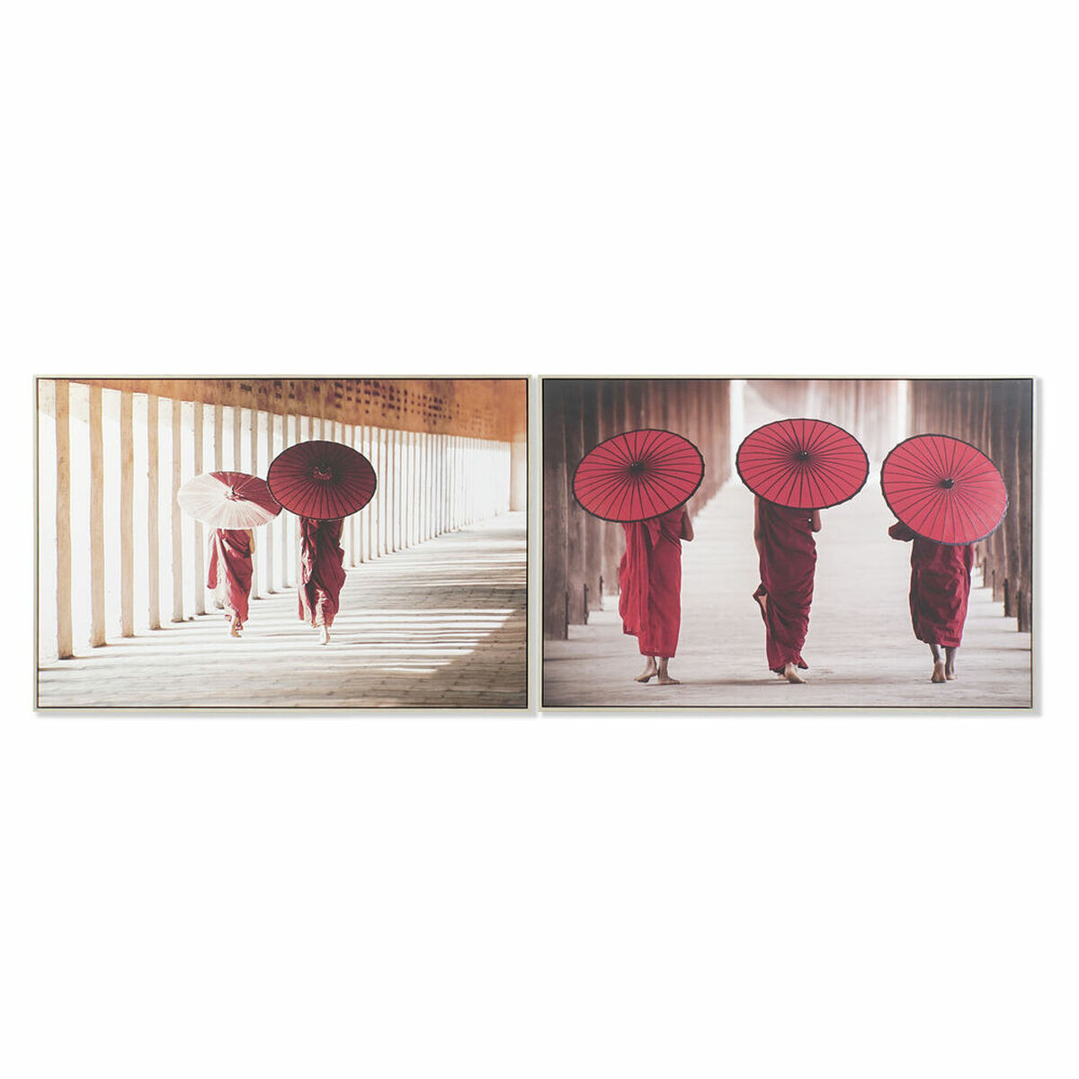 Tavla DKD Home Decor 123 x 4,5 x 83 cm Munk Orientalisk (2 antal) - 4
